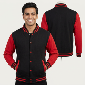 High Quality Genuine <b>Leather</b> Sleeves Chenille Embroidery Varsity <b>jacket</b> Lightweight CollegeBaseballjacket for <b>men</b> - Product Image 1