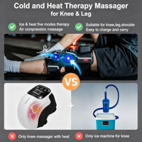 Tragbares Schmerzlinderungsgerät für Muskeln und Sporterholung mit Eis-Wärme-Therapie, 5 Modi, Kompression, Vibration, Wiederaufladbarer Knie- und Beinmassagegerät