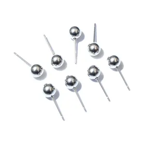 30 Stuks 3/4/5/6Mm Roestvrij Staal Pin Bevindingen Stud Oorbel Basis Pinnen Stoppen Voor Diy Sieraden Maken Benodigdheden Bevindingen