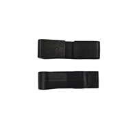 Boucle de réglage noire en POM robuste et étanche avec extrémité fourchue pour sangle de sécurité, idéale pour bagages, sacs à dos et quincaillerie de glissière pour sangles.