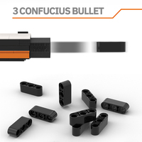 Kit de construction de pistolet de la Seconde Guerre mondiale, modèle de jeu militaire, série de fusils, pistolet de signalisation, jouet MOC, 380+ pièces en plastique ABS