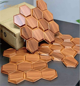 Paneles de Pared Modulares <span class=keywords><strong>3D</strong></span> de PVC Ecológico con Diseño de Madera, Impermeables, Encajables, Decorativos <span class=keywords><strong>para</strong></span> Sala de Estar y Fondo de TV - Product Image 4