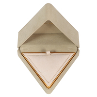 Boîte à bijoux de luxe en forme de triangle, emballage géométrique pour bijoux, boîte cadeau unique en forme de triangle pour ensemble de bagues, pendentifs et bracelets