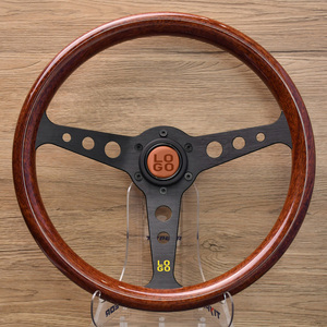 Volante Deportivo Leaders ABS de 350 mm de Profundidad, 4 cm, Nuevo Diseño Clásico Retro Vintage, Volante de Madera de Melocotón - Product Image 4