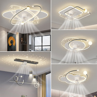 Ventilador de Techo LED Moderno Oscilante de 360° con Aspas Invisibles y Luz, Novedad 2023 para Dormitorio, Sala de Estar, Comedor, Estudio