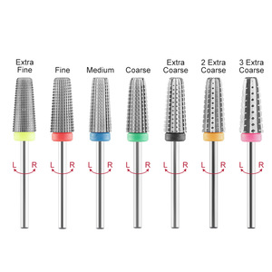 5 en 1 forets à ongles coniques en carbure de sécurité 3/32 "fraise à tige pour <span class=keywords><strong>manucure</strong></span> enlever le Gel Double utilisation à la <span class=keywords><strong>main</strong></span> - Product Image 4