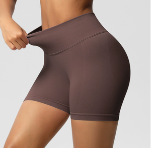 Shorts Deportivos de Cintura Alta para Mujer, Sin Costuras, Transpirables, Ligeros, de Secado Rápido, para Yoga y <span class=keywords><strong>Fitness</strong></span>, Spandex/Nailon - Product Image 4