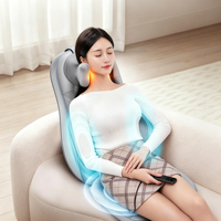 Coussin de massage relaxant pour le corps avec airbag, pétrissage et compression, masseur de nuque et d'épaules avec chaleur pour la maison, le bureau, la voiture et le canapé