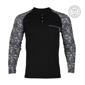 卸売水分ウィッキングFRシャツ難燃性シャツ5.5オンス綿100% CAT2難燃性ヘンリーシャツ - Product Image 3