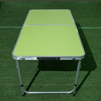 Table de pique-nique pliante carrée en aluminium au design moderne, réglable en hauteur, portable, pour le voyage et l'entraînement