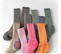 Chaussettes de ski en laine mérinos personnalisées, épaisses, chaudes, en bouclette, mi-mollet, pour la randonnée