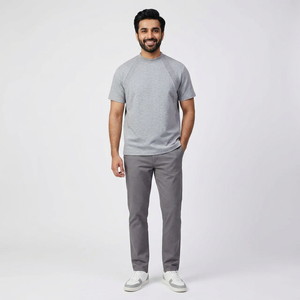 High Quality Men's Cotton Spandex Oversized Front Logo O-Neck Short Sleeve Breathable Casual T-Shirt Plus Size - Product Image 1