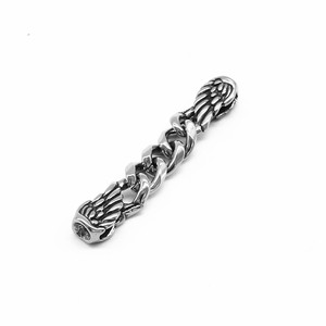 yunnique Stainless Steel Feather Chain <b>Spacer</b> For Bracelet Making DIY Jewelry Accessories Irregular Shape Casting Process - Product Image 1