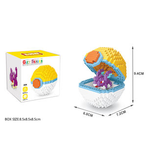 Venta caliente dibujos animados Poke <span class=keywords><strong>Pika</strong></span> Bulbasaur Gengar figuras ensambladas bloques de construcción Mini muñecas hechas a mano niños juguetes de bloques de construcción - Product Image 4