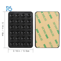 Lot de 24 ventouses de téléphone en silicone double face, multifonctionnelles, carrées, auto-adhésives, motif bonbons personnalisé, portables pour bureau
