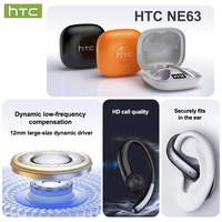 HTC NE63 AI Translator Earbuds Sport Wireless Headphones Ear-Hook Bluetooth V6.0 Earphone Tahan Lama Ultra-ringan