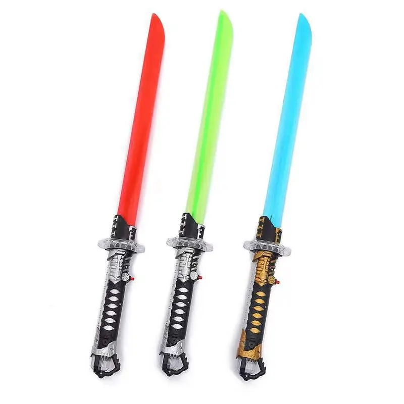 Prix de gros Enfants Led Flash Samouraï Épée Jouets Drôle Allumer Armes Colorées Épée Fête Jouet Pour Enfants Cadeau