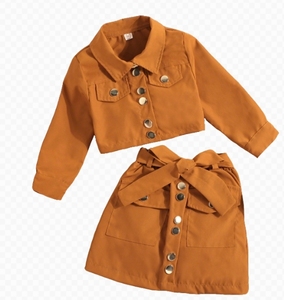Set di abbigliamento Casual per bambini e ragazze gonna corta a-line completo per ragazze vendita caldo set di abbigliamento per neonata - Product Image 5