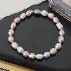 Pulsera de perlas de agua dulce naturales al por mayor de moda pulsera elástica con cuentas de perlas roscadas para mujeres y hombres - Product Image 6