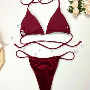 ชุดว่ายน้ำโครเชต์สีสันสดใสแบบใหม่ ระบายอากาศได้ดี ทรงเว้า ไร้แขน ผ้าพิมพ์ลายสีพื้น ชุดคลุมชายหาด ชุดว่ายน้ำผู้หญิงแบบชิ้นเดียว - Product Image 5