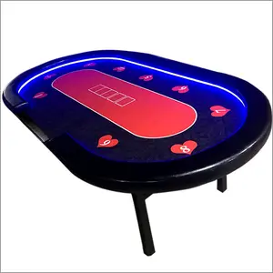 Mesa de Juegos LED plegable de alta calidad, mesa de póker con patas plegables de Casino, para interior y exterior