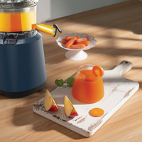 Draagbare Oranje Koude Pers Slow Juicer Multifunctionele Geluidsarme Notenmelkmaker Met Grote Mond Snelle Levering Voor Huishoudelijk Gebruik