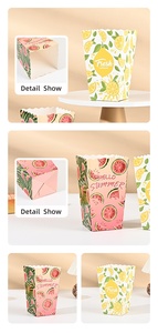 Logo personnalisable Gobelets à pop-corn en carton biodégradables <span class=keywords><strong>de</strong></span> 2mm Feuille d'or mate élégante pour les soirées cinéma pour chewing-gum sucre - Product Image 5
