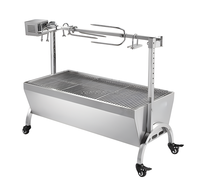 Prix de gros CE Rohs Machine mobile rotative automatique en acier inoxydable pour la cuisson du charbon de bois de mouton/Four électrique pour barbecue d'agneau entier