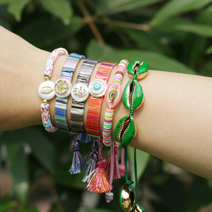 Pulsera Boho <span class=keywords><strong>de</strong></span> <span class=keywords><strong>Ojo</strong></span> Turco Hecha a Mano, <span class=keywords><strong>de</strong></span> Cuerda Trenzada Colorida, Ajustable, con Dije Chapado en Oro <span class=keywords><strong>de</strong></span> 18K, Joyería <span class=keywords><strong>de</strong></span> Protección y Buena Suerte, Regalo - Product Image 6