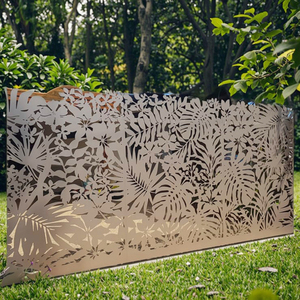 Tùy chỉnh thiết kế cảnh quan laser cắt kim loại lan can hàng rào Bảng điều khiển trang trí riêng tư màn hình sân hàng rào sơn tĩnh điện rustproof - Product Image 1