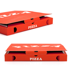 Eco-Friendly Recycled Corrugated Board Heavy-Duty High-End Custom Logo Portable Pizza <b>Box</b> Square Shape <b>Foldable</b> Carton Packaging - Product Image 5