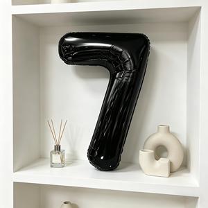 Party Love Balloon Numero Black N7 100 Cm 12 Pcs Bag For Elegant Metallic Foil Number Balloon for Celebrations - Product Image 6