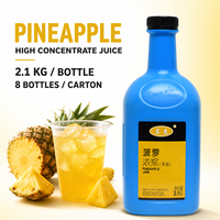 Premium Hooggeconcentreerd Sap 8X, Echte Fruit Smaak, 2,1kg x 8/Verpakking, voor Bubble Tea Shops & Juice Bars, OEM