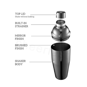 Professional Metal Silver Cocktail <strong>Shakers</strong> Bar Tools Accessories 750Ml Stainless Steel Cocktail <strong>Shaker</strong> - Product Image 2