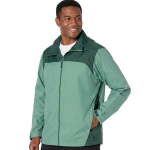 Men's Color Blocking Windproof Polyester/Nylon Windbreaker Jacket Hooded Zipper Closure Casual Autumn Wear Regular Fit High - Product Image 1