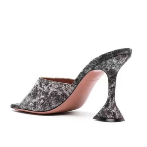 Sandales à talons chaton personnalisées pour femmes, à bout ouvert, colorées et brillantes, pour l'été, style stiletto - Product Image 5