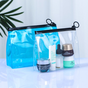 Custom Logo Waterproof Stand-up PVC Zipper <b>Bags</b> Cosmetics Packaging Travel Translucent Color Zipper <b>Bag</b> - Product Image 2