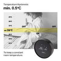 Termostato Inalámbrico RKHK 433MHZ para Calefacción Hidrónica, Control Remoto para Caldera de Gas, Controlador de Temperatura Tuya Wifi con Receptor RF
