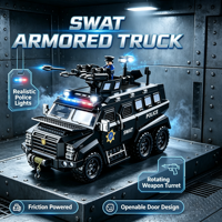 Ensemble de jouets de voiture de police électrique pour enfants, personnalisé en usine, avec figurine miniature, lumières et sons, pour jeu d'imitation