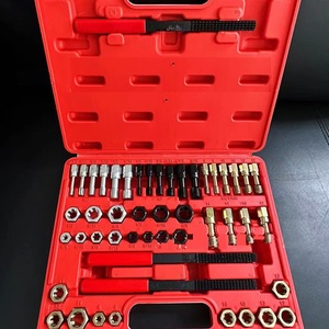 Kit d'outils de réparation de vis et écrous rouillés 48 pièces – Trousse de réparation de vis et écrous endommagés avec tarauds, filières et clés – Boîte à outils de réparation de vis rouillées 48 pièces - Product Image 4