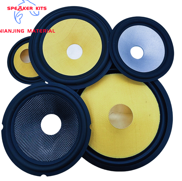 High Quality 5" 6" 6.5" 8" Carbon Fiber Glass Fiber Cone for Subwoofer Cone pp Dust Cap Speaker Accessories