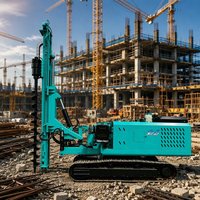 Pile driver hydraulique solaire de 4 à 6 m avec moteur diesel et châssis sur chenilles