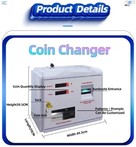 Máquina Cambiadora de <span class=keywords><strong>Monedas</strong></span> y Billetes a Fichas, Económica, Mini, de Pared, para Máquinas Expendedoras de <span class=keywords><strong>Monedas</strong></span> y Lavanderías - Product Image 6