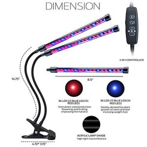 Barre de culture LED à double tête, spectre complet 40W, corps en plastique pour la croissance végétative des plantes d'intérieur avec lumière rouge et bleue - Product Image 4