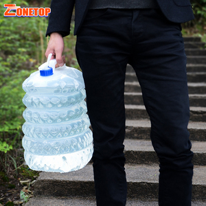 Free Sample 5L 10L 15L Clear Transparent PE Plastic Portable Outdoor Foldable Collapsible <strong>Folding</strong> Drinking Water <strong>Bucket</strong> - Product Image 5