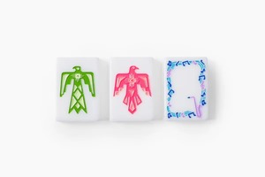 Tuiles de Mahjong américaines de luxe en acrylique monocouche modernes, 160 pièces, écologiques et durables pour l'intérieur. Notes des Présidents sur l'atterrissage sur la Lune - Product Image 6