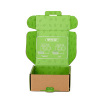 Caja de Embalaje de Cartón Corrugado Kraft Verde Ecológica Personalizada, Caja con Barniz Mate Marrón para Uso Industrial de Protección Ambiental