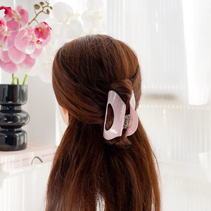 Pince à cheveux en acétate à motif de lettres tendance, motif BORDURES, pince à mâchoires réutilisable, unisexe, couleur personnalisable, accessoire pour cheveux - Product Image 6