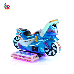 Machine de jeu vidéo d'arcade de course de moto pour enfants, simulateur de conduite en plastique à monnayeur - Product Image 3