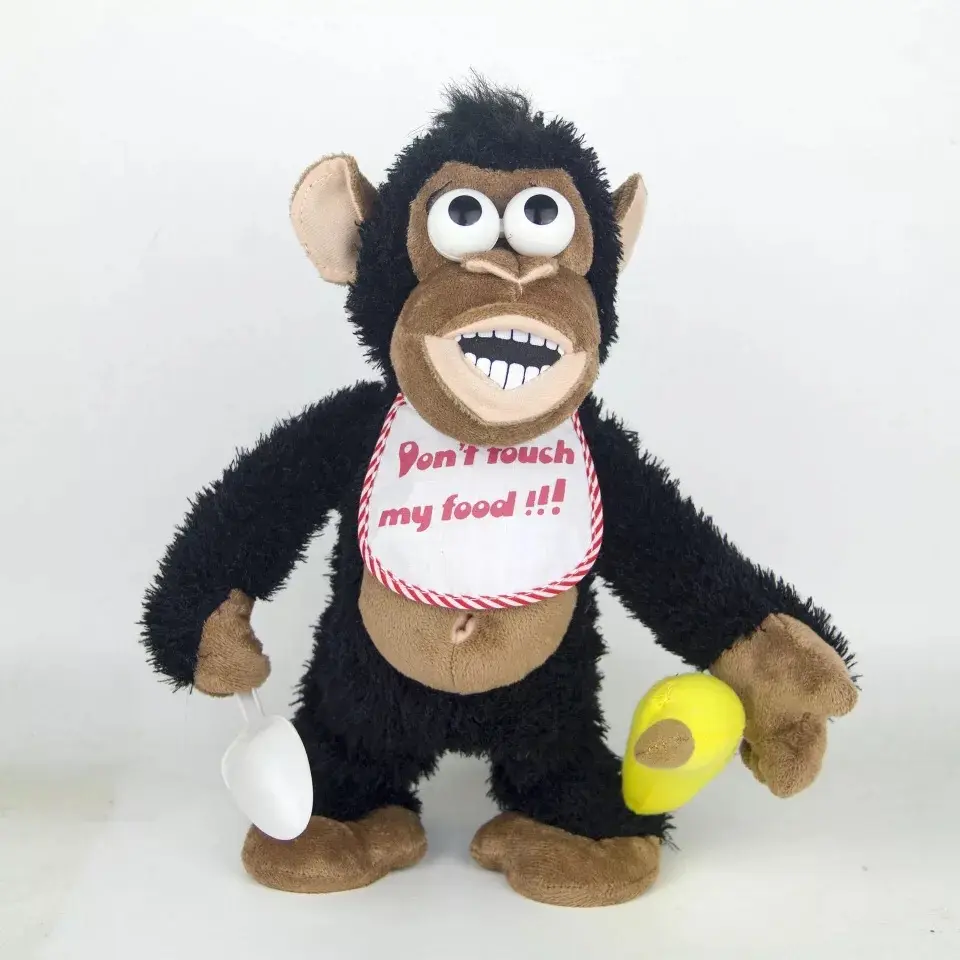 Обезьяна плюшевые животные, Электрический интерактивный банан, обезьяна, плюшевые игрушки, ходьба, плач, обезьяна, банан, плюшевые анимированные игрушки